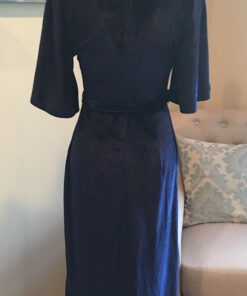 Evie Velvet Dress shown in navy from Bright-Eyed & Beautiful Fashion Boutique
