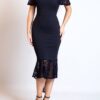 Lace Bottom Dress shown in black from Bright-Eyed & Beautiful Fashion Boutique
