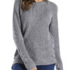 Lace-Up Sleeve Sweater shown in Heather Grey from Bright-Eyed & Beautiful Fashion Boutique