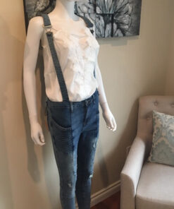 Overall suspender jeans