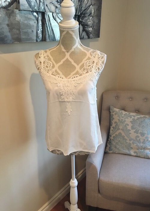 Crochet Lace Tank Top in white found at Bright-Eyed & Beautiful Fashion Boutique