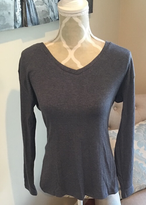 Two Way Top shown with crossing material in the back from Bright-Eyed & Beautiful Fashion Boutique