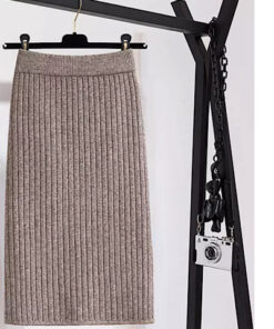 knit Ribbed Skirt